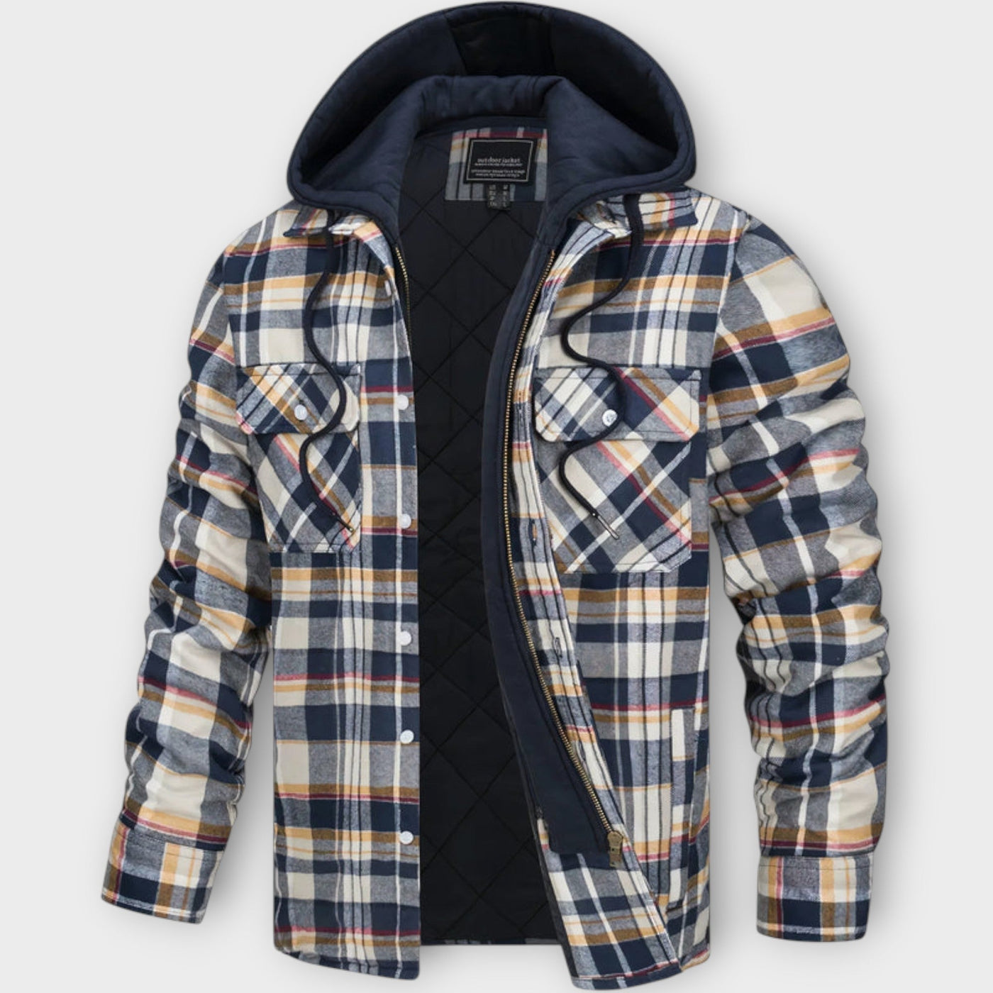 Cooper – Quilted Check Jacket with Hood