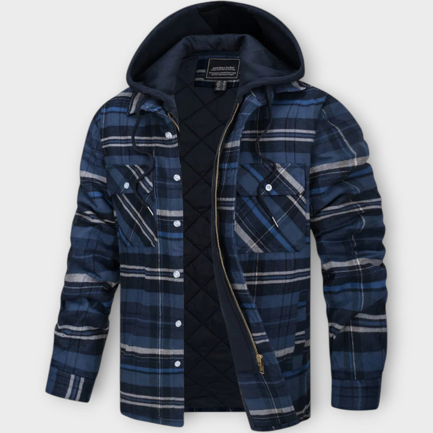 Cooper – Quilted Check Jacket with Hood
