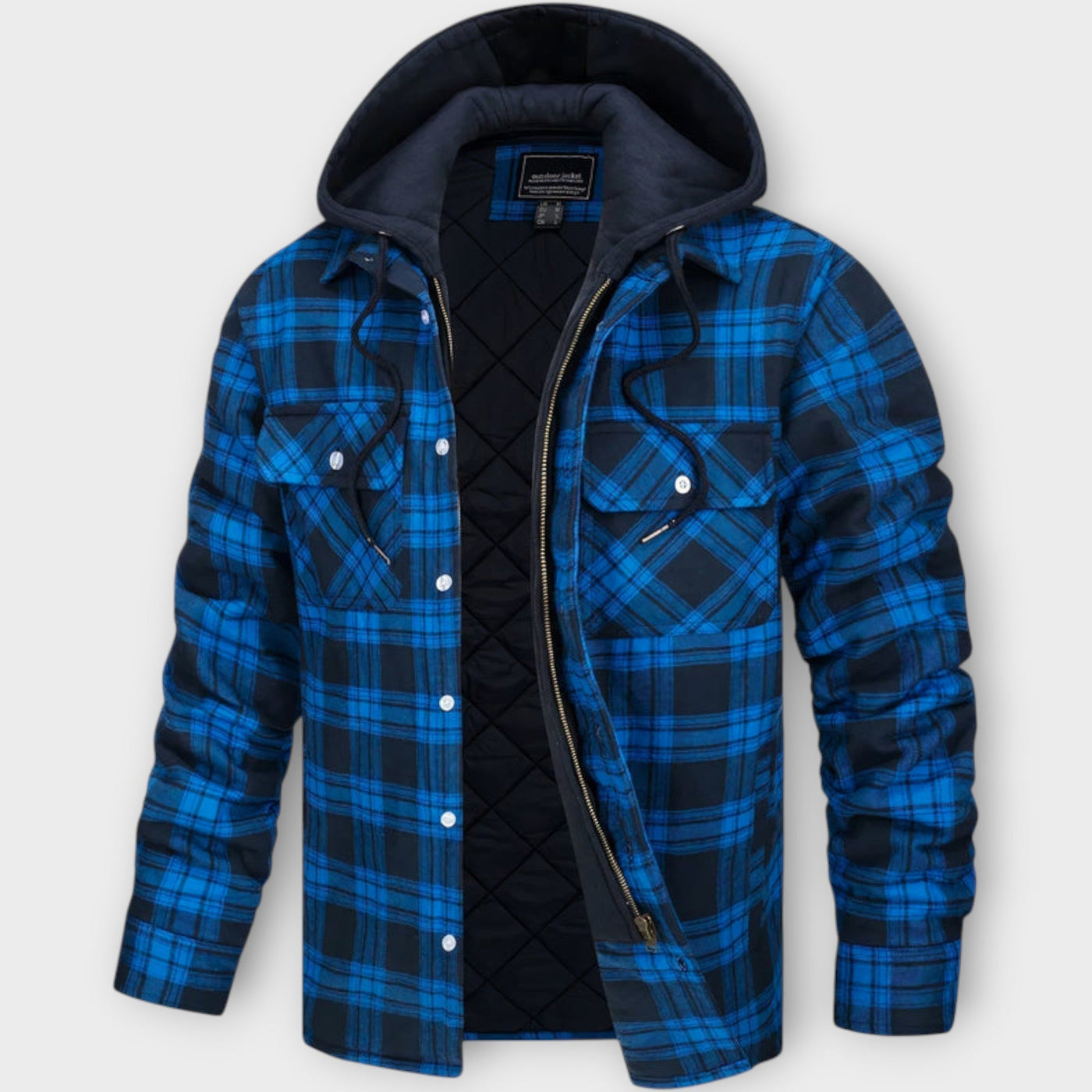 Cooper – Quilted Check Jacket with Hood
